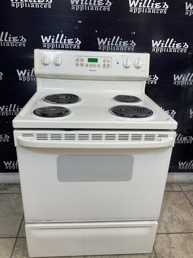 [106966] Hotpoint Used Electric Stove 220volts (40/50 AMP) 30inches {4 prong} (Bisque) 