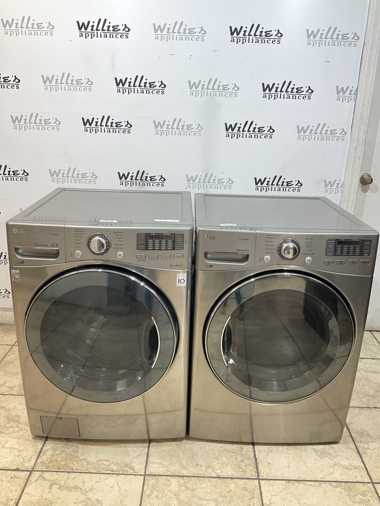 Lg Used Electric Set Washer/Dryer Front-load 220volts {3 prong} 27inches {3 prong}  (Grey) 
