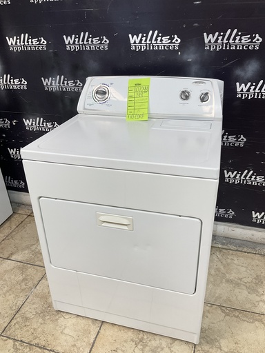 [107044] Whirlpool Used Electric Dryer 220volts (30AMP) 29inches {no cord} (white) 