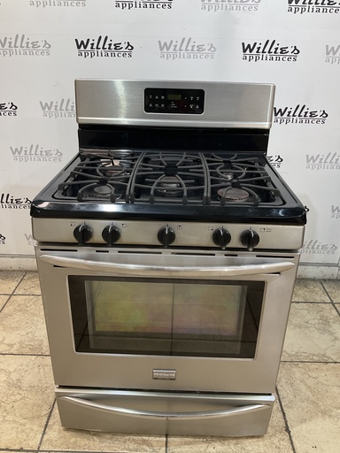 [107076] Frigidaire Used Natural Gas Stove 30inches (Stainless Steel) 