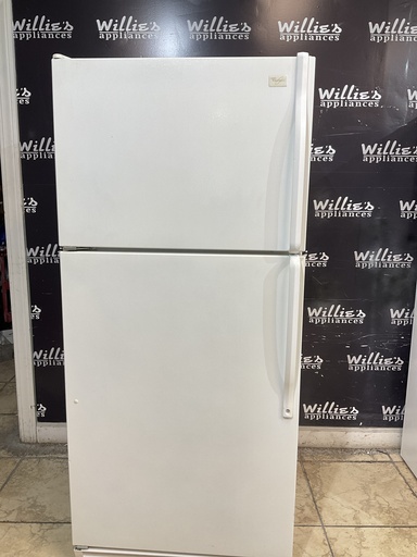 [107152] Whirlpool Used Refrigerator Top and Bottom 30x66 (White) 
