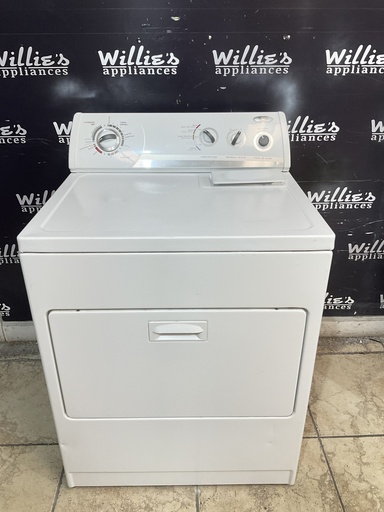 [107188] Whirlpool Used Electric Dryer 220volts (30 AMP) 29inches {no cord} (White) 