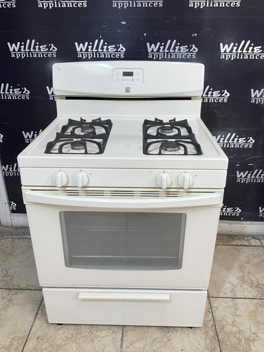[107196] Kenmore Used Natural Gas Stove 30inches (Bisque) 