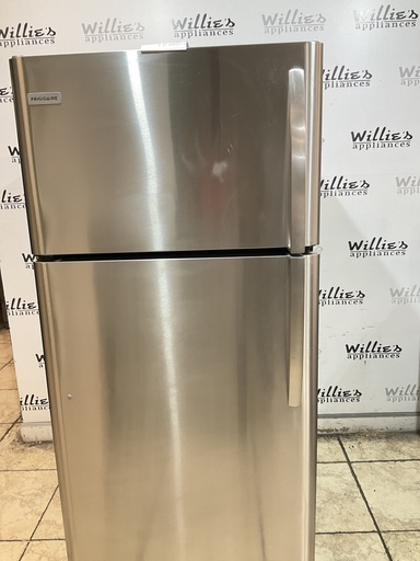 [107192] Frigidaire Used Refrigerator Top and Bottom 30x66 (Stainless Steel) 