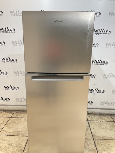 [107210] Frigidaire Used Refrigerator Top and Bottom 24x61 (Stainless Steel) 