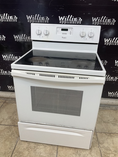 [107239] Whirlpool Used Electric Stove 220volts (40/50 AMP) 30inches” {no cord } (White) 