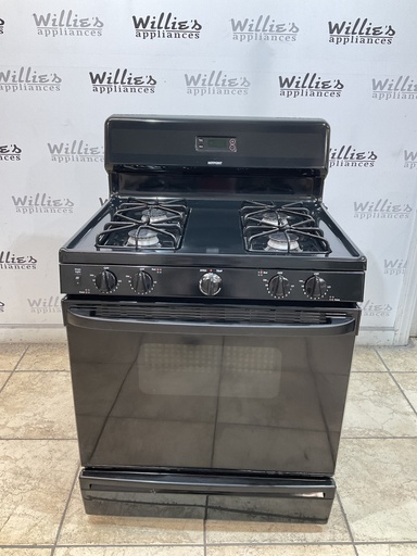 [107253] Hotpoint Used Natural Gas Stove 30inches (black) 