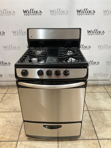 [107250] Ge Used Natural Gas Stove 24inches (Stainless Steel) 
