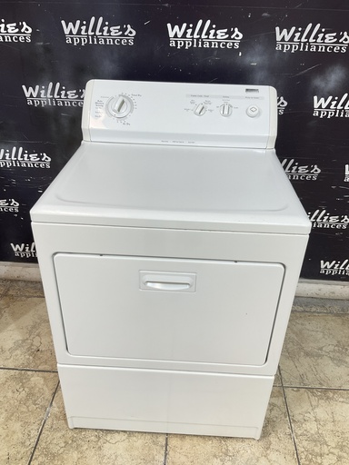 [107252] Kenmore Used Electric Dryer 220volts (30 AMP) 29inches {3 prong} (White)