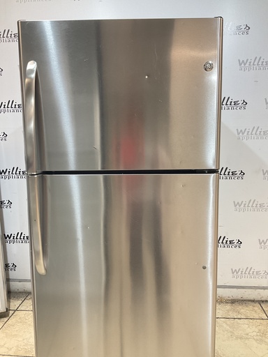 [107295] Frigidaire Used Refrigerator Top and Bottom 30x66 (Stainless Steel) 