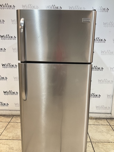 [107292] Frigidaire Used Refrigerator Top and Bottom 30x66 (Stainless Steel) 