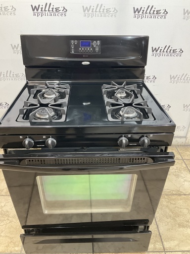 [107278] Whirlpool Used Natural Gas Stove 30inches (Black) 