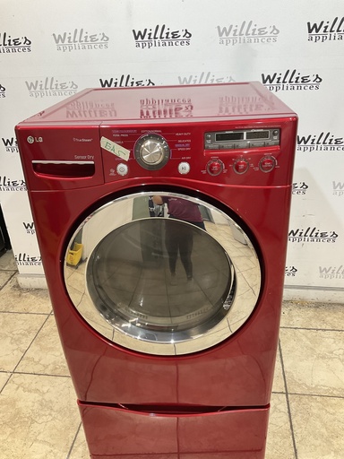 [107280] Lg Used Natural Gas Dryer 27inches (Red) 