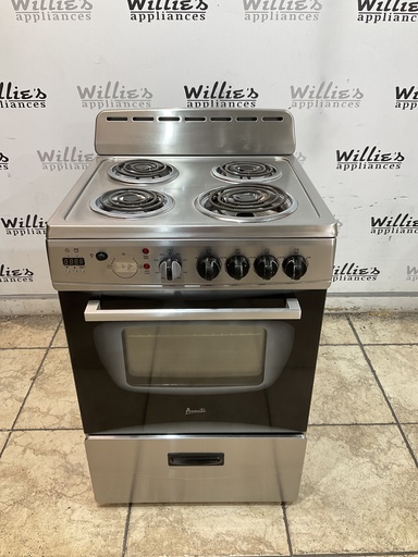 [107434] Avanti Electric Stove 220volts (40/50 AMP) 24inches {no cord} (Stainless steel) 