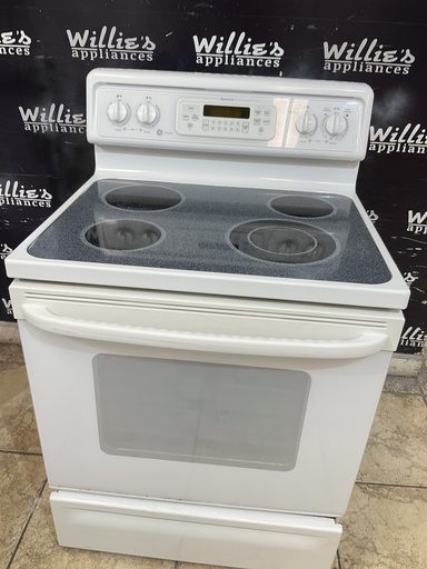[107432] Ge Electric Stove 220volts (40/50 AMP) 30inches {no cord} (White) 