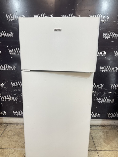 [107446] Hotpoint Used Refrigerator Top and Bottom 28x61 1/2” (White) 