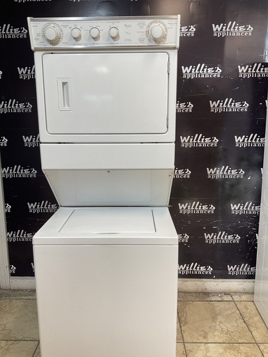 [107497] Whirlpool Electric Stackable Unit 220volts (30 AMP)  27x72 1/2” {4 prong} (White) 