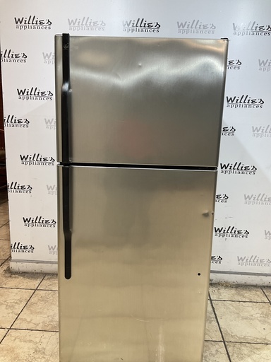 [107488] Ge Used Refrigerator Top and Bottom 30x66 1/2” (Stainless Steel)