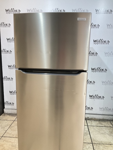 [107545] Frigidaire Used Refrigerator Top and Bottom 30x66 (Stainless Steel) 
