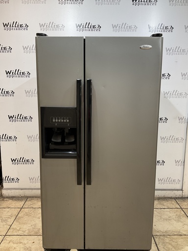 [107563] Whirlpool Refrigerator Side by Side 33 1/2” x 66 1/2” (Stainless steel) 