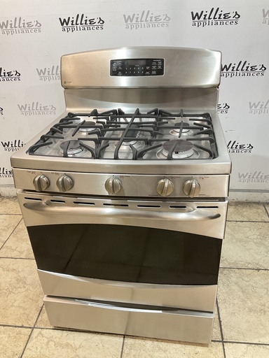 [107682] Ge Natural Gas Stove 30inches (Stainless Steel) 