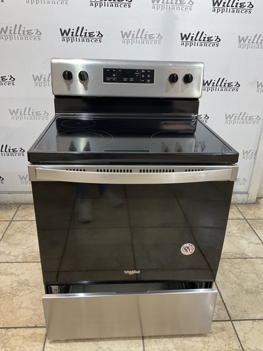[107734] Whirlpool Electric Stove 220volts (40/0 AMP) 30inches {no cord} (Stainless steel) 