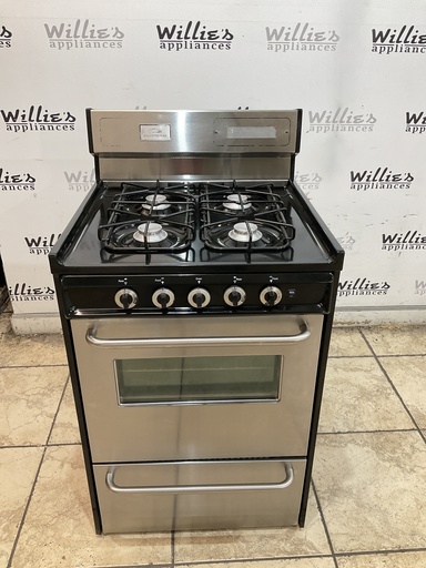 [107745] Summit Natural Gas Stove 24inches (Stainless Steel) 