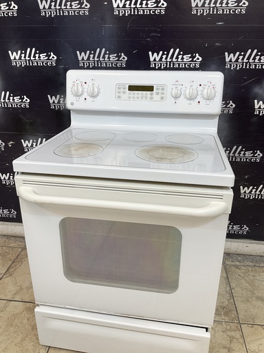 [107739] Ge Electric Stove 220volts (40/50 AMP) 30inches {3 prong} (White) 