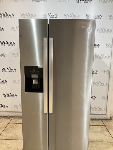 [107860] Whirlpool Refrigerator Side By Side 33x67 (Stainless Steel) 