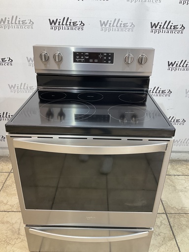 [107880] Whirlpool Electric Stove 220volts (40/50 AMP) 30inches {3 prong} (Stainless steel) 