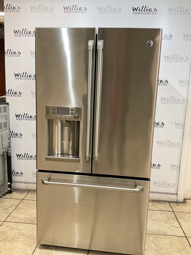 [108130] Ge Cafe Refrigerator French Door Counter Depth {Including Hot} 36x70 1/2” (Stainless Steel) 