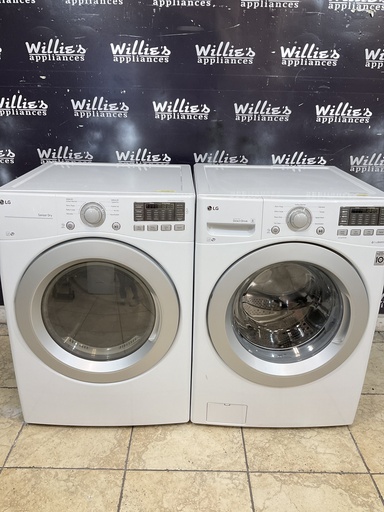 [108172] Lg Electric Set Washer/Dryer Front-load 220volts (30 AMP) 27/27inches {3 prong}  (White)