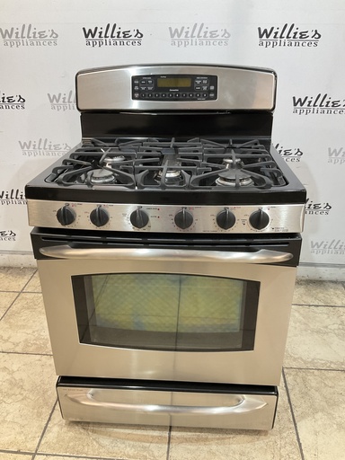 [108182] Ge Natural Gas Stove Double Oven 30inches (Stainless Steel) 