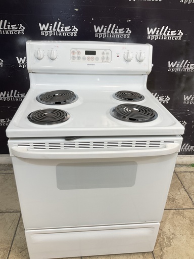 [108216] Hotpoint Electric Stove 220volts (40/50 AMP) 30inches {no cord} (White) 