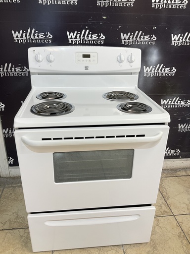 [108588] Kenmore Electric Stove 220 volts (40/59 AMP) 30inches {no cord} (white) 