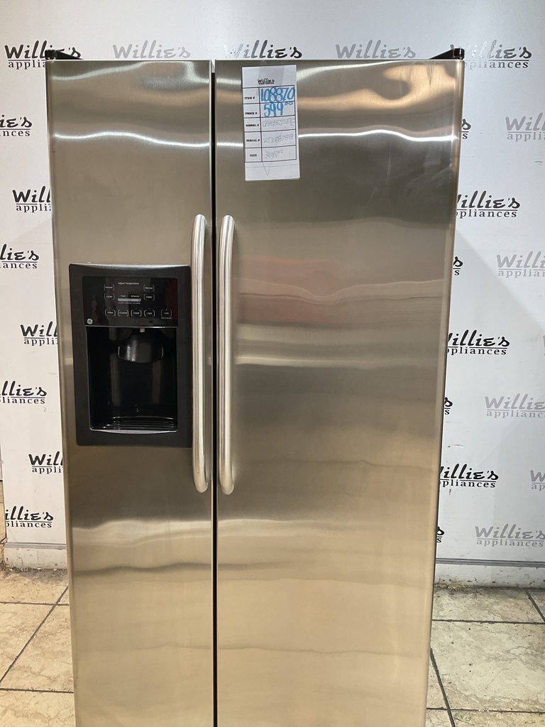 Ge Refrigerator Side by Side 34x67 1/2” (Stainless Steel) 