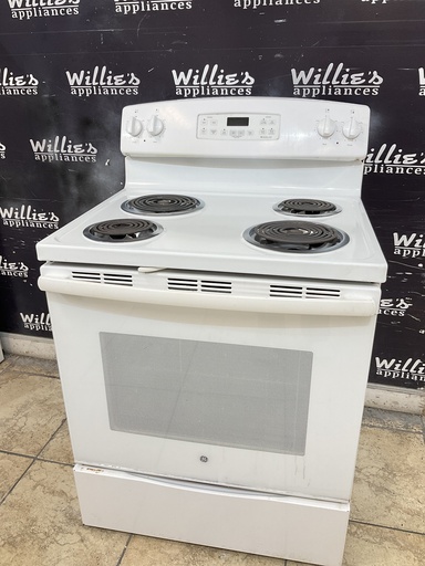 [108945] Ge Electric Stove 220volts (40/50 AMP) 30inches {4 prong} (white) 