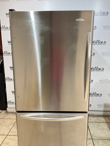 [109040] Whirlpool Refrigerator Top and Bottom Mount 33x70 (Stainless steel) 