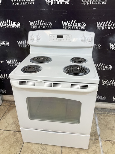 [109103] Ge Electric Stove 220 volts (40/50 AMP) 30inches {no cord} (White)