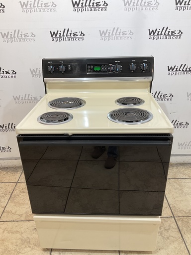 [109139] Hotpoint Electric Stove 30inches {no cord} (Bisque/black)