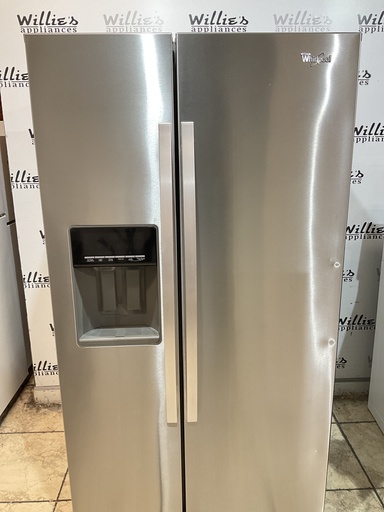 [109190] Whirlpool Refrigerator Top and Bottom 36x68 1/2” (Stainless Steel) 