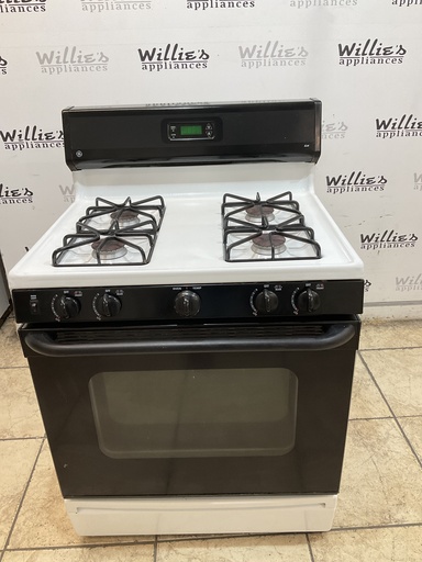 [109147] Ge Natural Gas Stove 30inches (Black/white) 